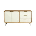**Moderne Dressoir met Gladde en Gestreepte Deuren**
